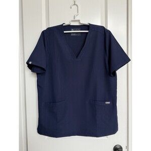 FIGS Casma Three-Pocket V Neck Scrub Top Navy Blue Women’s XXLarge Healthcare